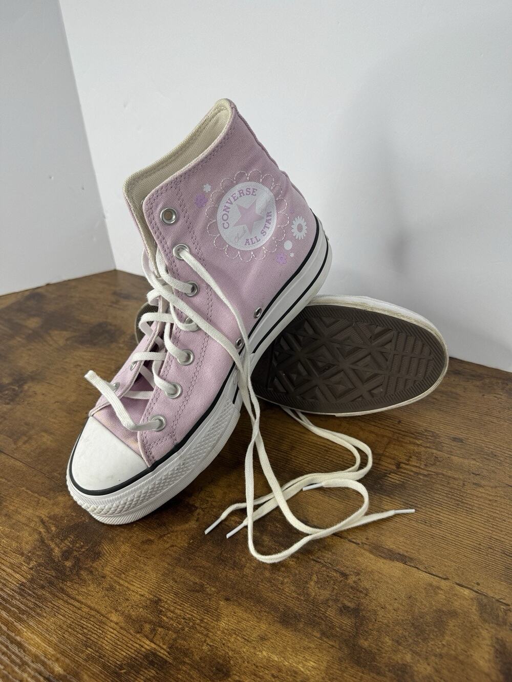 Converse Chuck Taylor All Star Lift Floral Platform Pink Womens 9 A10281C